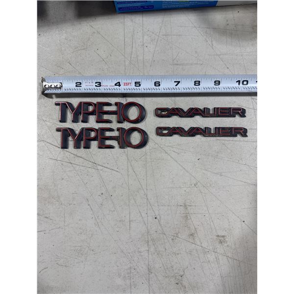 Type 10 and Cavalier badge set
