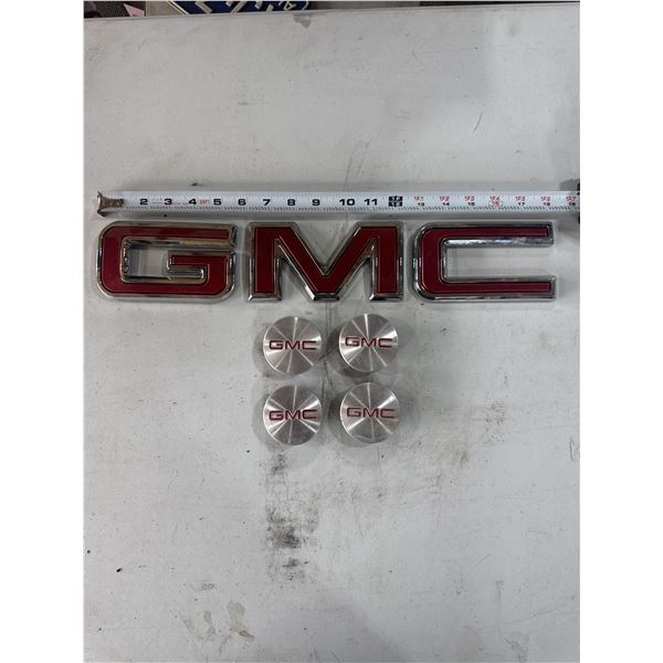 GMC grille badge and wheel centers