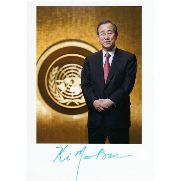 Ban Ki-moon signed photo