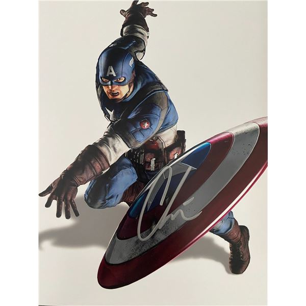 Captain America Chris Evans signed photo