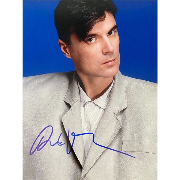 Talking Heads David Byrne signed photo