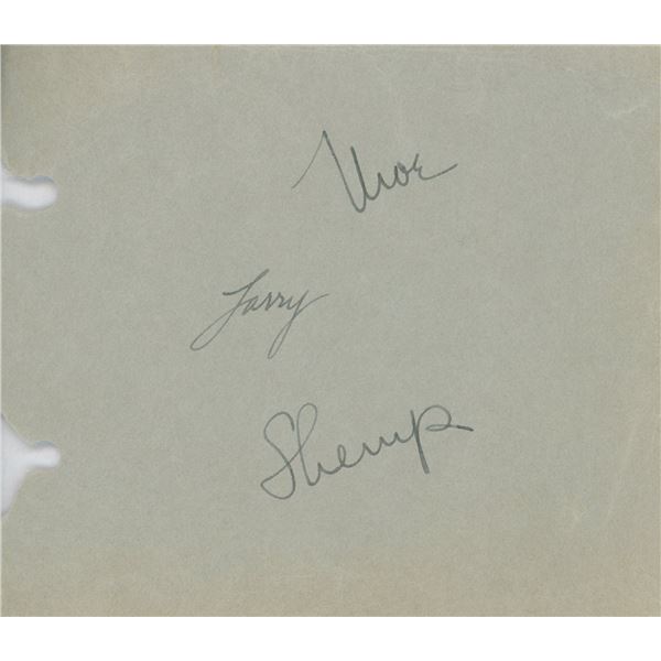 Three Stooges original signatures