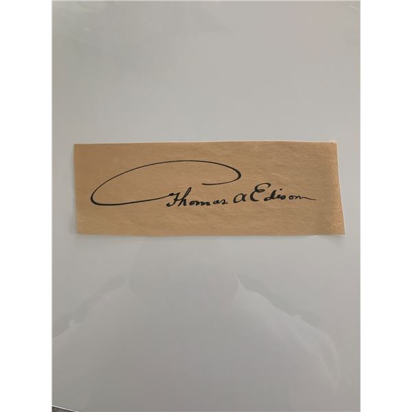 Thomas Edison original signature