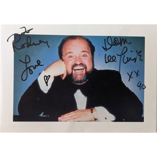 Comedian Dom DeLuise  signed photo card