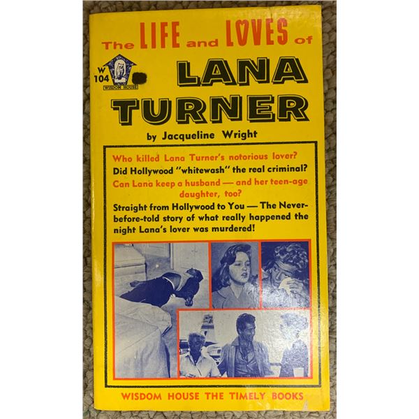 The Life And Loves Of Lana Turner unsigned book