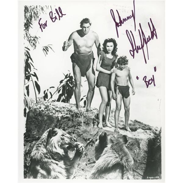 Johnny Sheffield signed "Tarzan film series" photo. GFA Authenticated