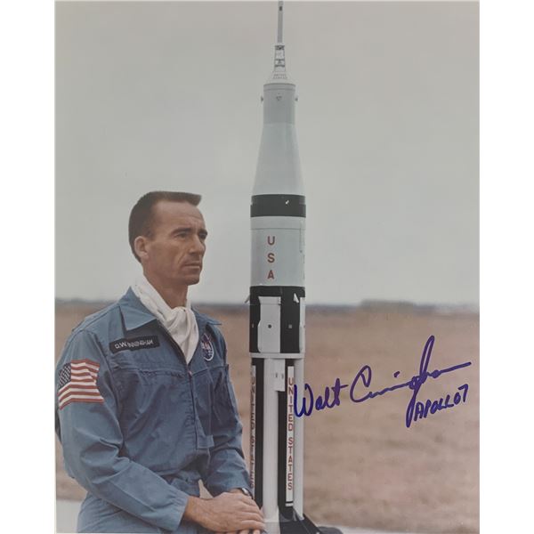 Walt Cunningham signed Apollo 7 photo. GFA Authenticated