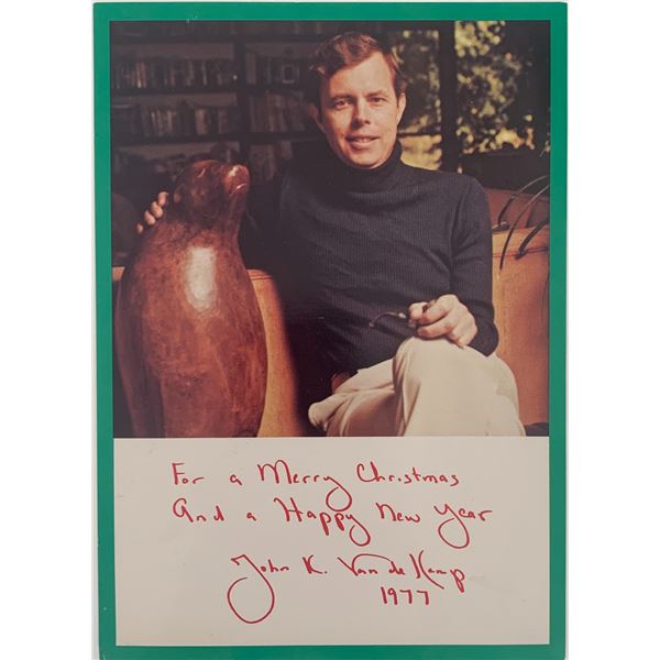 Attorney General John K. Van de Kamp signed Christmas card