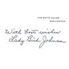 Image 1 : Lady Bird Johnson signed White House card