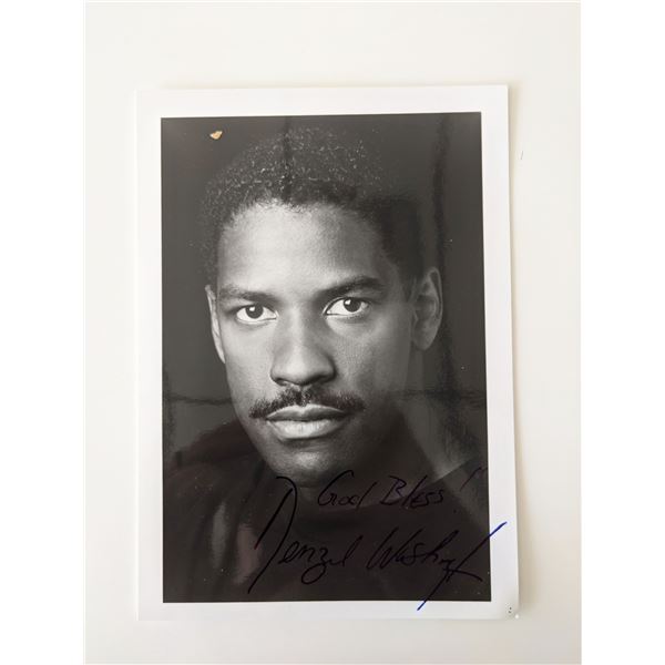 The Equalizer Denzel Washington signed photo