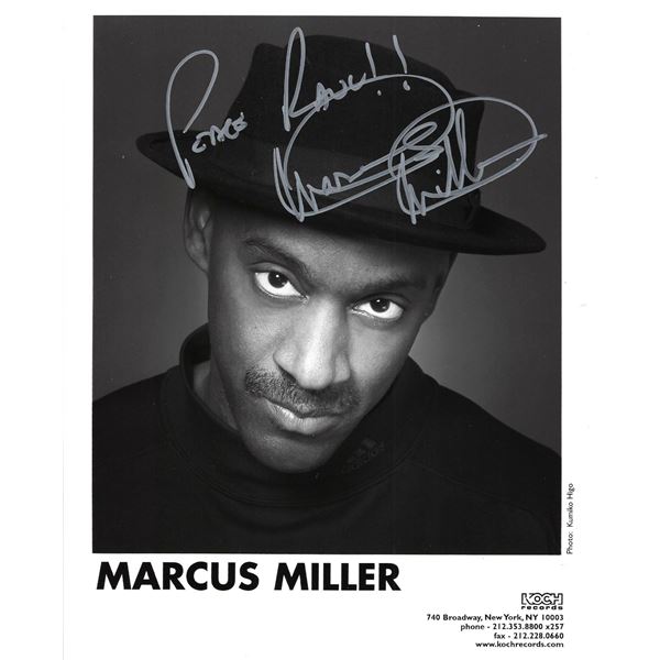 Musician Marcus Miller signed photo
