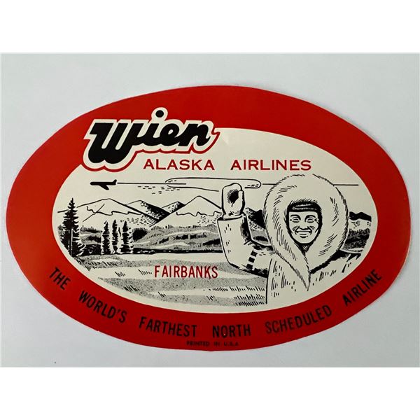 Alaskan Airlines vintage travel sticker