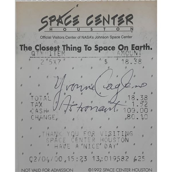 NASA Yvonne Cagle signed ticket