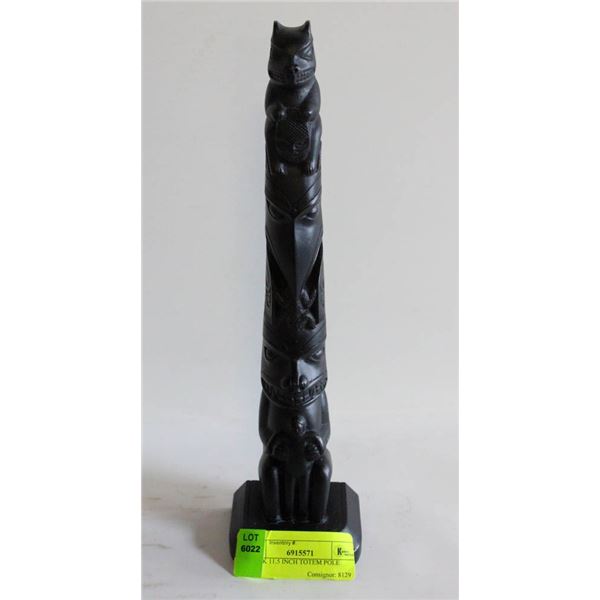 BLACK 11.5 INCH TOTEM POLE