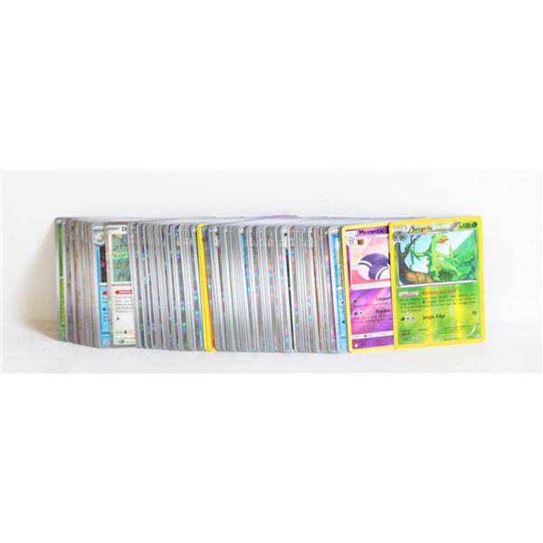 LOT OF 100 HOLO OR REVERSE HOLO POKEMON CARDS