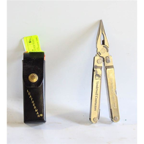 NEW LEATHERMAN MULTI TOOL WITH LEATHER POUCH