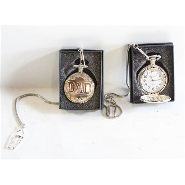 2 BRAND NEW DAD POCKET WATCHES