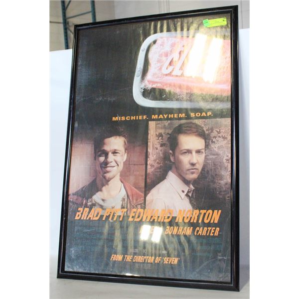 FRAMED FIGHT CLUB MOVIE POSTER