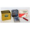 Image 1 : LOT OF ASSORTED CIGARETTE TINS, ETC