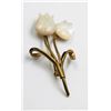 Image 1 : VINTAGE TULIP AND ENAMEL BROOCH