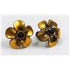 Image 1 : STERLING SILVER SCREWBACK DAISY EARRINGS 4.6 GRAMS