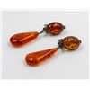Image 1 : STERLING SILVER 925 CLIP ON AMBER DROP STYLE