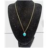 Image 1 : ADJUSTABLE NECKLACE LARIMAR PENDANT 4.6 GRAMS