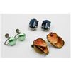 Image 1 : 3 PAIRS OF ESTATE SCREWBACK & CLIP ON EARRINGS