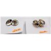 Image 1 : 2 TONE AMETHYST & MODERN CLASSIC CLIP ON EARRINGS