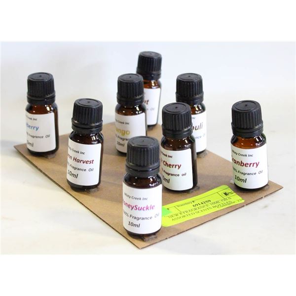 NEW 8 ASSORTED10ML ESSENTIAL OILS  SCENT BOTTLES