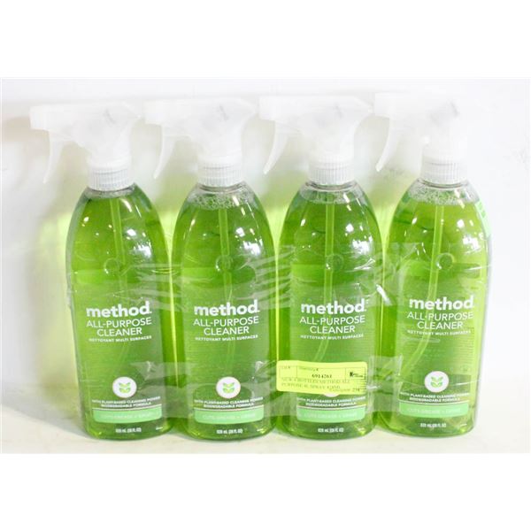 NEW 4 BOTTLES- METHOD ALL PURPOSE 4L SPRAY