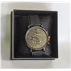 Image 1 : LADIES FASHION WATCH; GENEVA ALL BLACK W/ LEATHER