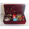Image 1 : ESTATE JEWELRY BOX W/ CONTENTS