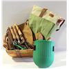 Image 1 : GARDEN SET; BASKET APRON 5 TOOLS SNIPS
