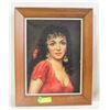 Image 1 : WOMAN PORTRAIT- FRAMED OIL ON CANVAS PICTURE