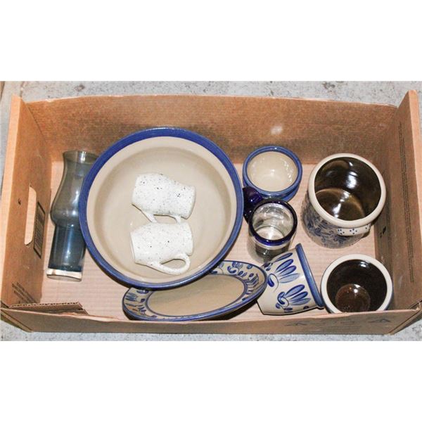 LOT OF HANDMADE  BEAUMONT BROTHERS POTTERY AND