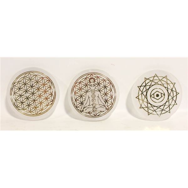 3PCS SELENITE DISC 2.5INCH