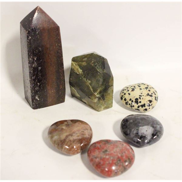 LABRADORITE CHUNK TIGER EYE TOWER 3INCH
