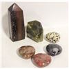 Image 1 : LABRADORITE CHUNK TIGER EYE TOWER 3INCH