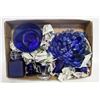 Image 1 : FLAT OF COBALT GLASSWARE
