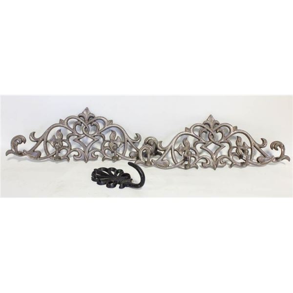 LOT OF 3 STEEL COAT HANGERS