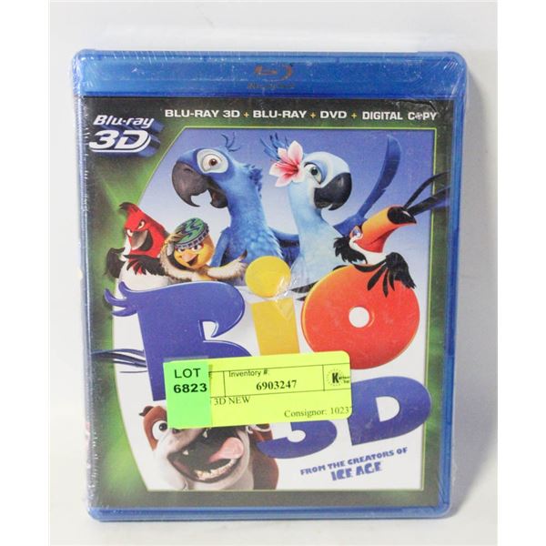 NEW RIO 3D BLURAY