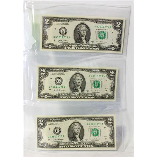 3X$2 US CONSECUTIVE NOTES