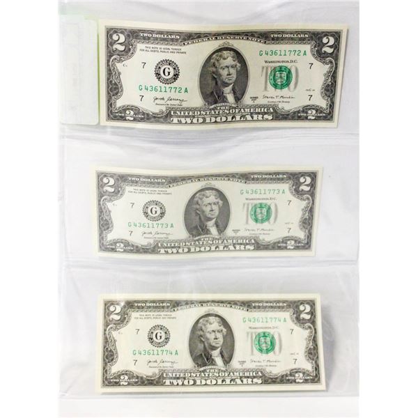 3X$2 US CONSECUTIVE NOTES