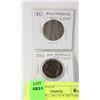 Image 1 : PAIR OF 1861, 1864 NEW BRUNSWICK ONE CENTS