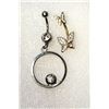 Image 1 : 15)  LOT OF 2 BELLY BUTTON RINGS, ONE IS GOLD