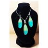 Image 1 : 19)  SET OF LAB CREATED AQUA TO PALE GREEN OPAL