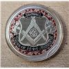 Image 1 : 5)  ENCAPSULATED SILVER TONE WITH RED AND BLACK