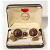 Image 1 : VINTAGE HICKOK FOLD OVER CUFFLINKS & TIE CLIP