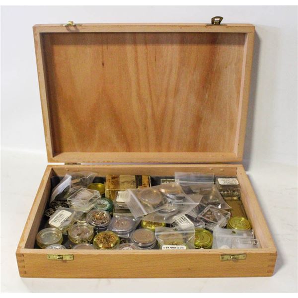 BOX OF NEW SKELETON AUTO WATCH MOVEMENTS & MORE